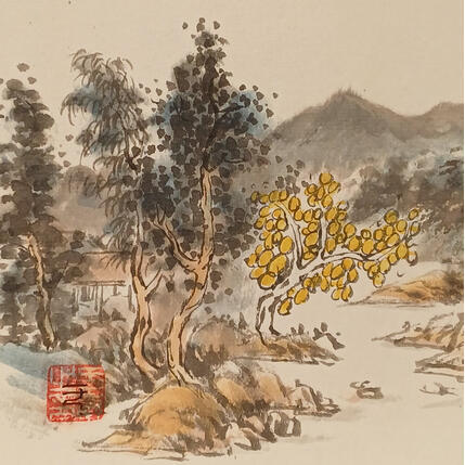 Gemälde Habitation von Yu Huan Huan | Gemälde Figurativ Tinte