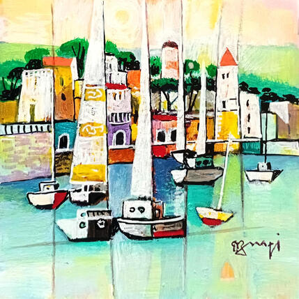Painting AR98 PORT DE CARLOFORTE by Burgi Roger | Painting