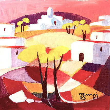 Painting BA52 VILLAGES DE HAUTE PROVENCE by Burgi Roger | Painting