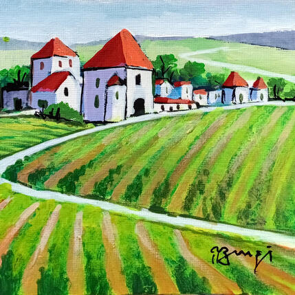 Painting BA90 BOURGOGNE LES VIGNES DU DOMAINE by Burgi Roger | Painting