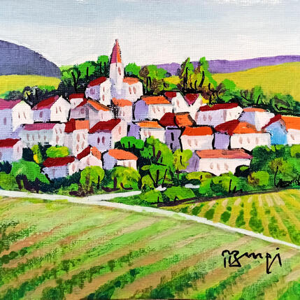 Painting BA91 BOURGOGNE LE BEAU VILLAGE by Burgi Roger | Painting