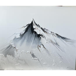Painting Above the Silent World by Bozhena Fuchs | Painting Figurative Acrylic, Oil Landscapes