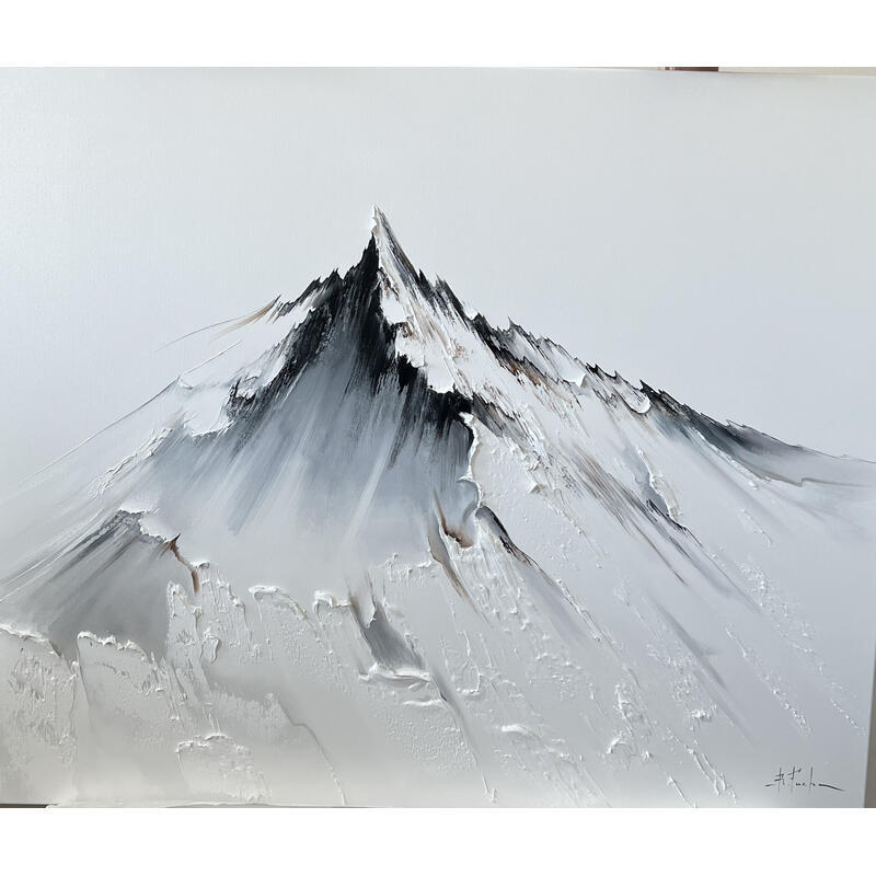Peinture Above the Silent World par Bozhena Fuchs | Tableau Figuratif Paysages Huile Acrylique