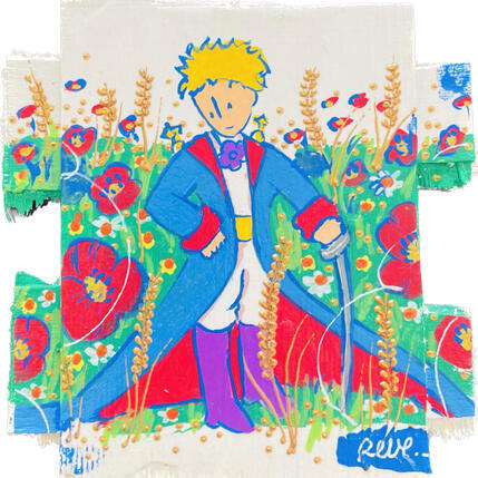 Painting Le cœur est un champ de coquelicot by Revel | Painting Pop-art Pop icons