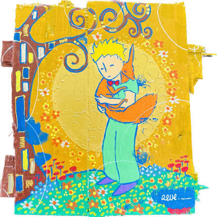 Painting Celui qui regarde avec le cœur  by Revel | Painting Pop-art Pop icons