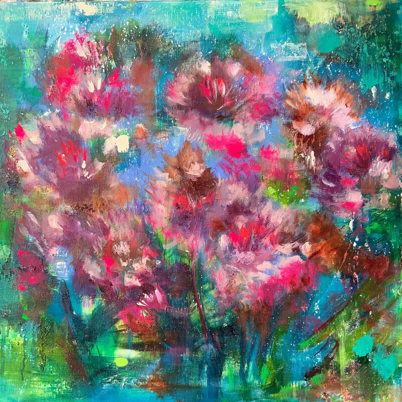 Gemälde Floraison von Solveiga | Gemälde Acryl