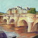 Painting Un été parisien by Piffard Cédric | Painting Figurative Urban Life style Architecture Oil