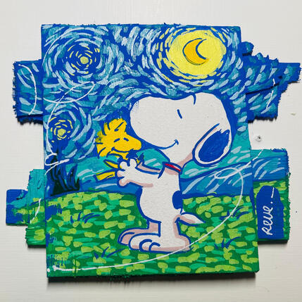 Peinture Nuit d’amour  par Revel | Tableau Pop-art Icones Pop