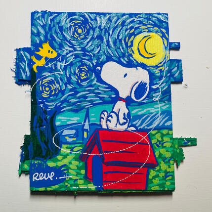 Peinture Nuit étoilée  par Revel | Tableau Pop-art Icones Pop
