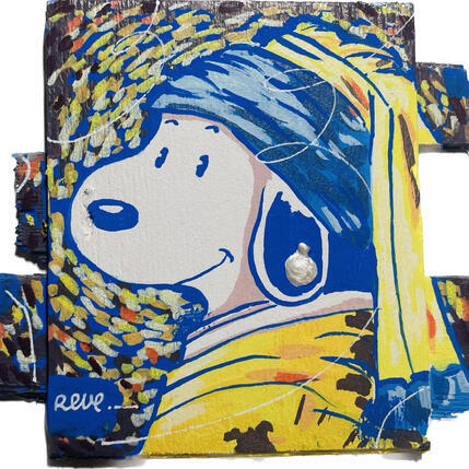Peinture Jeunes filles à la perle  par Revel | Tableau Pop-art Icones Pop