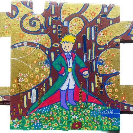 Gemälde L’arbre des merveilles  von Revel | Gemälde Pop-Art Acryl Pop-Ikonen