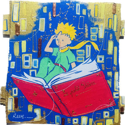 Gemälde Voyageur des étoiles  von Revel | Gemälde Pop-Art Acryl Pop-Ikonen