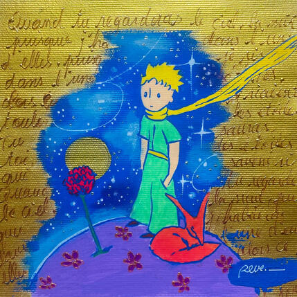 Gemälde Le ciel, la nuit  von Revel | Gemälde Pop-Art Acryl Pop-Ikonen
