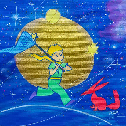 Gemälde Plus loin que les étoiles  von Revel | Gemälde Pop-Art Acryl Pop-Ikonen