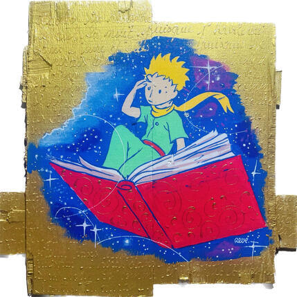 Gemälde L’histoire commence ici von Revel | Gemälde Pop-Art Acryl Pop-Ikonen