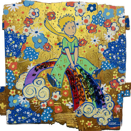 Painting Rêves ta vie en couleur  by Revel | Painting Pop-art Wood Pop icons