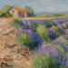 Peinture Cabanon dans les lavandes par Sannier Daniel | Tableau Impressionnisme Paysages Huile