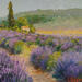 Painting La Drôme et ses lavandes by Sannier Daniel | Painting Impressionism Landscapes Oil