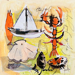 Painting Soupe de poisson  by Colombo Cécile | Painting