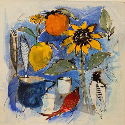Painting Vitaminé by Colombo Cécile | Painting