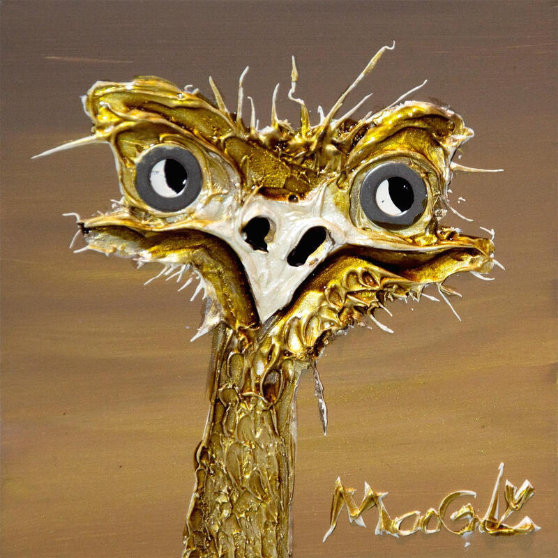 Peinture Crochus par Moogly | Tableau Art Singulier Animaux Acrylique Résine Pigments