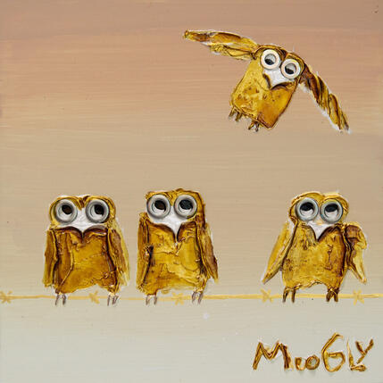 Gemälde Retardatus von Moogly | Gemälde Art brut Acryl, Harz, Pigmente Pop-Ikonen, Tiere