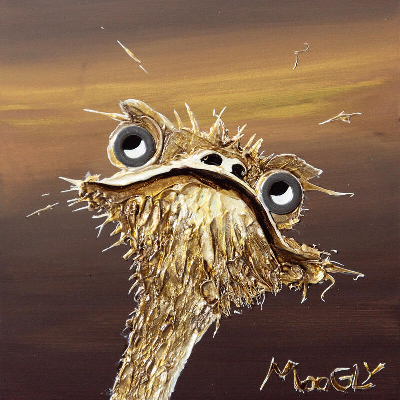 Gemälde Luminothérapius von Moogly | Gemälde Art brut Tiere Acryl Harz Pigmente
