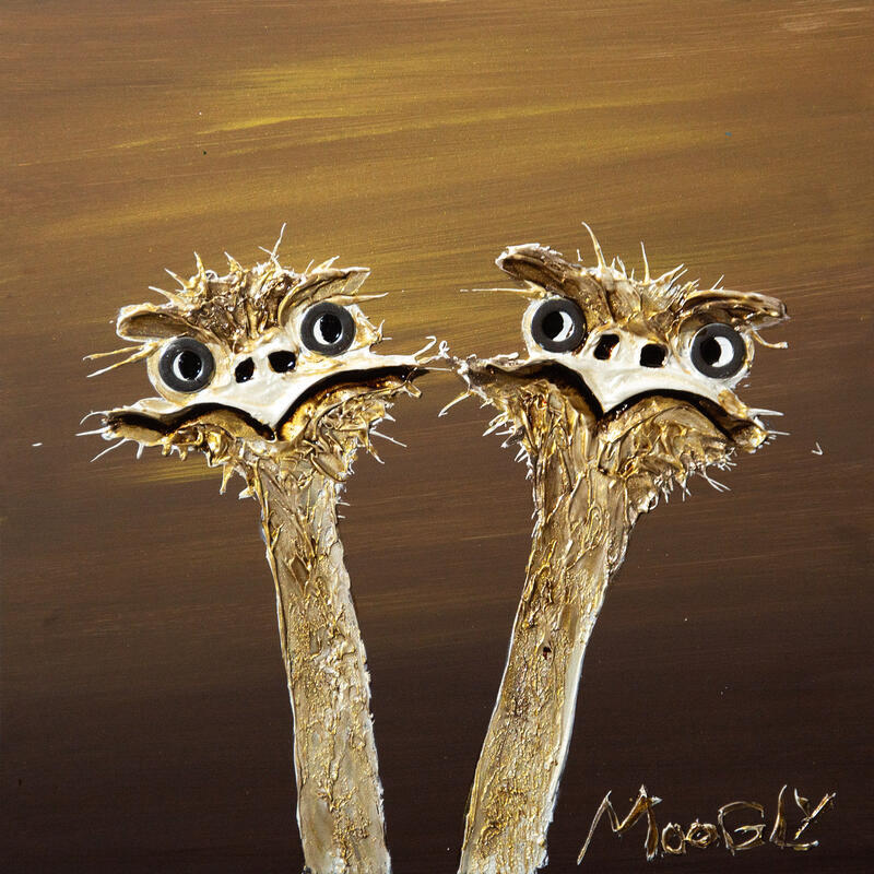 Gemälde Assymétricus von Moogly | Gemälde Art brut Tiere Acryl Harz Pigmente