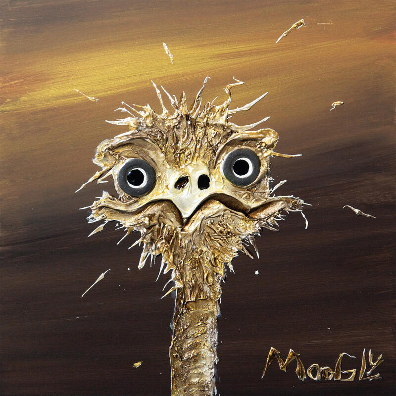 Gemälde Dévisagius von Moogly | Gemälde Art brut Tiere Acryl Harz Pigmente
