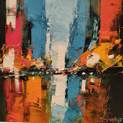 Peinture Vertical Light par Castan Daniel | Tableau Figuratif Huile