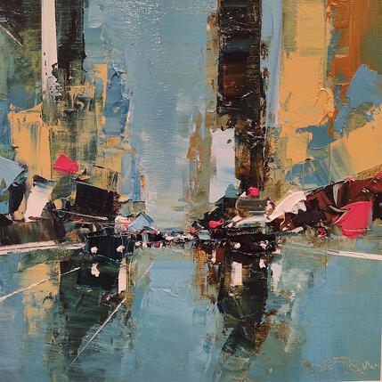 Painting Cars on the side by Castan Daniel | Painting Figurative Oil