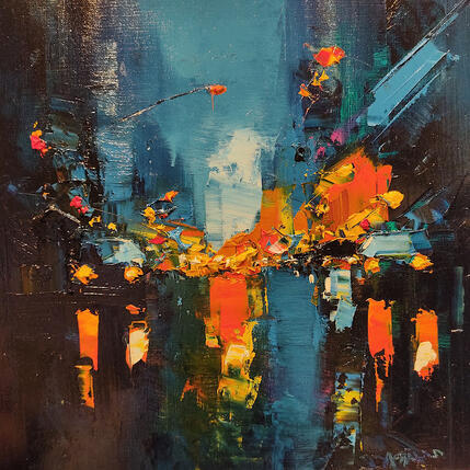 Gemälde Light in the night von Castan Daniel | Gemälde Figurativ Öl