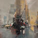 Painting Grey flat iron by Castan Daniel | Painting Figurative Oil