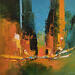 Painting Abstract street by Castan Daniel | Painting Figurative Oil
