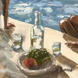 Peinture CONVERSATION par Clavaud Morgane | Tableau Figuratif Acrylique Portraits, Scènes de vie