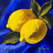 Painting CITRONS by Clavaud Morgane | Painting Figurative Still-life Acrylic