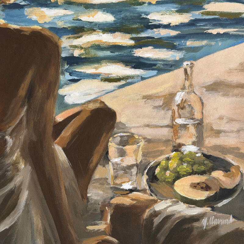 Painting NOSTALGIE by Clavaud Morgane | Painting Figurative Life style Acrylic