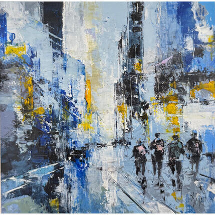 Painting Friends in New York by Dessein Pierre | Painting Figurative Oil Pop icons
