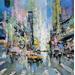 Peinture American city Fd5 par Dessein Pierre | Tableau Figuratif Huile