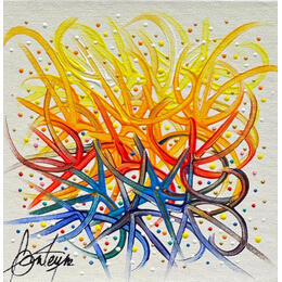 Painting Elévation sentimentale by Fonteyne David | Painting Figurative Acrylic