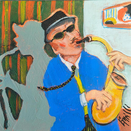 Peinture It's a jazz dream par Garilli Nicole | Tableau Figuratif Acrylique Scènes de vie