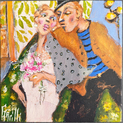 Peinture Un heureux événement. par Garilli Nicole | Tableau Figuratif Acrylique Scènes de vie