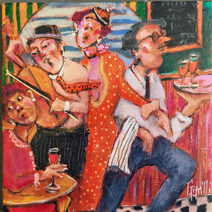 Peinture Et me voilà sous le charme ! par Garilli Nicole | Tableau Figuratif Acrylique Scènes de vie