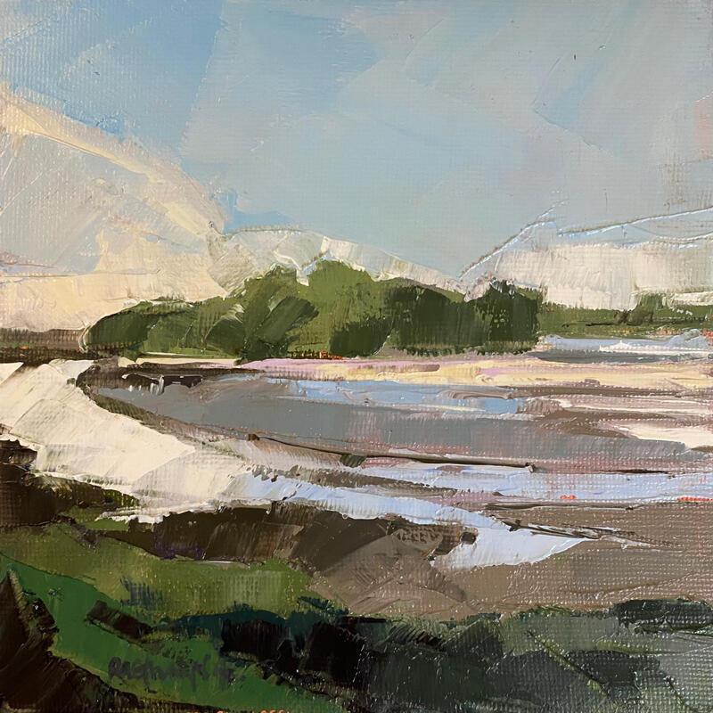 Painting Veineux by Gray Thompson Rachael | Painting Figurative Landscapes Oil