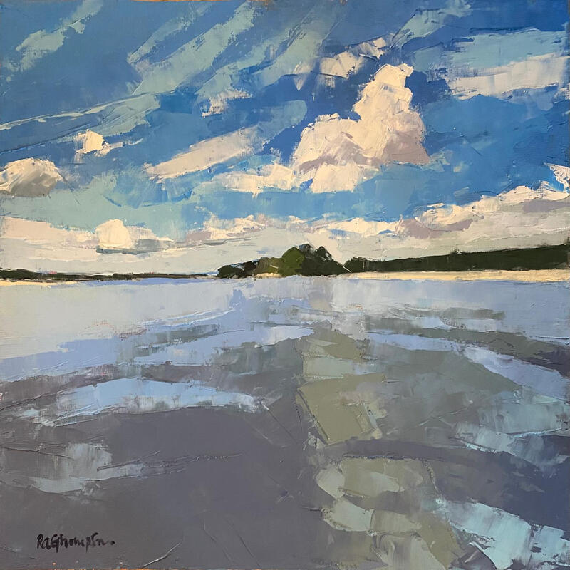 Painting Fish eye by Gray Thompson Rachael | Painting Figurative Landscapes Oil