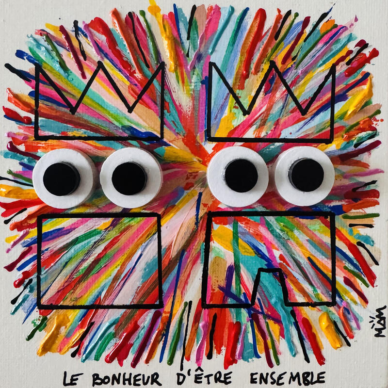 Painting 2 POTES by Mam | Painting Pop-art Pop icons Acrylic Gluing