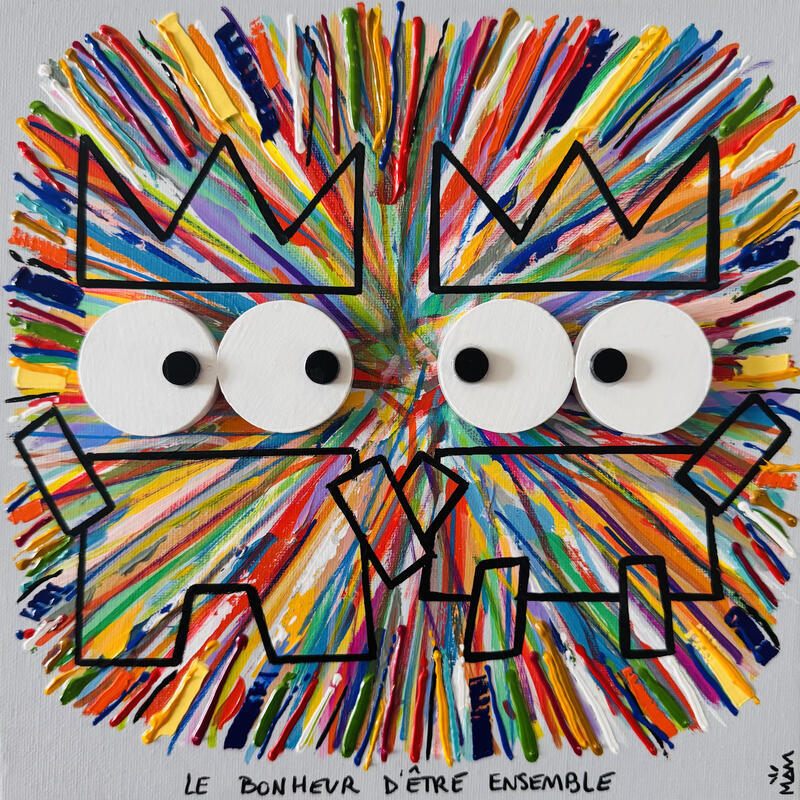 Painting YOUHOU by Mam | Painting Pop-art Society Pop icons Acrylic Gluing