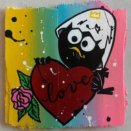 Painting F1 Caliméro by Marie G. | Painting Pop-art Acrylic, Wood Pop icons