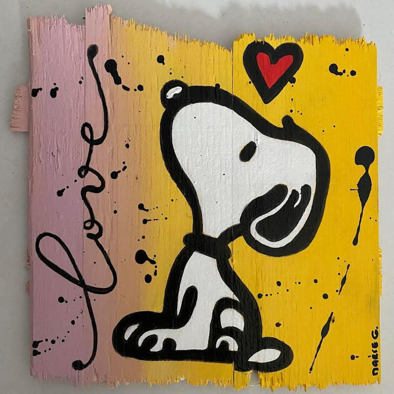 Painting F2 LOVE by Marie G. | Painting Pop-art Pop icons Wood Acrylic