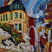 Gemälde Jeu d'Eau aux Jacobins von Sheremet Ion | Gemälde Impressionismus Landschaften Urban Alltagsszenen Acryl